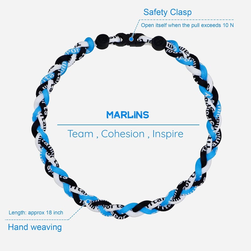 SUPBOMM Baseball Rope Necklaces, League Team Colors Braided Necklace, Baseball Team Gifts - Image 2